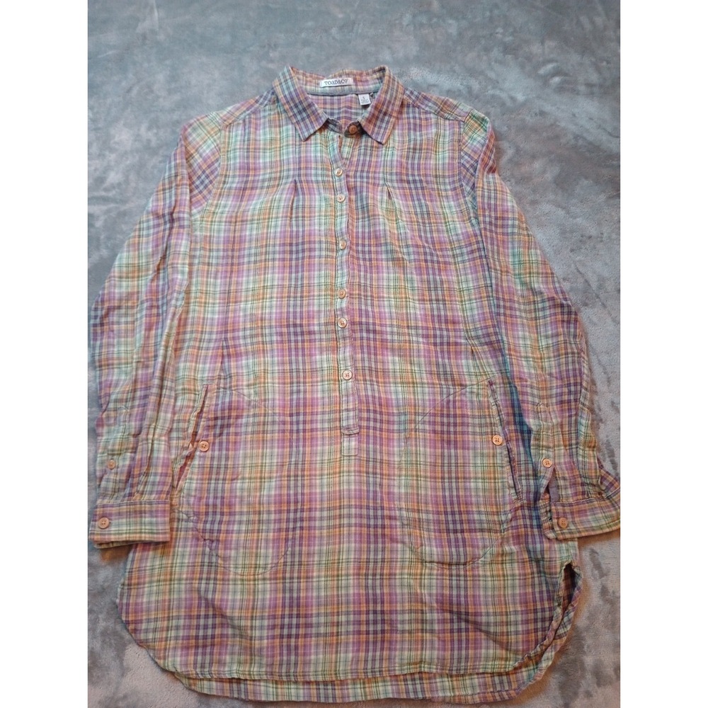 Toad & Co Top Womens Small Mixo Tunic Pockets‎ Popover Organic Cotton Gorpcore